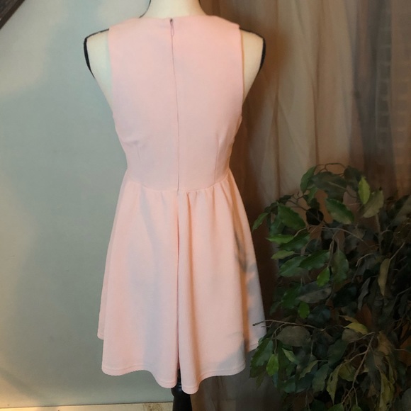 LUCCA Couture Pink Plunging Neck Babydoll Dress - Picture 3 of 5